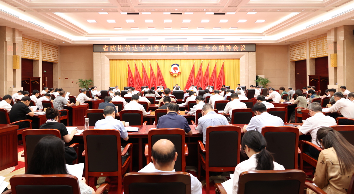 2024年7月22日，省政協(xié)召開(kāi)傳達(dá)學(xué)習(xí)黨的二十屆三中全會(huì)精神會(huì)議。省政協(xié)黨組書(shū)記、主席孫偉主持并講話。.jpg